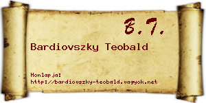 Bardiovszky Teobald névjegykártya